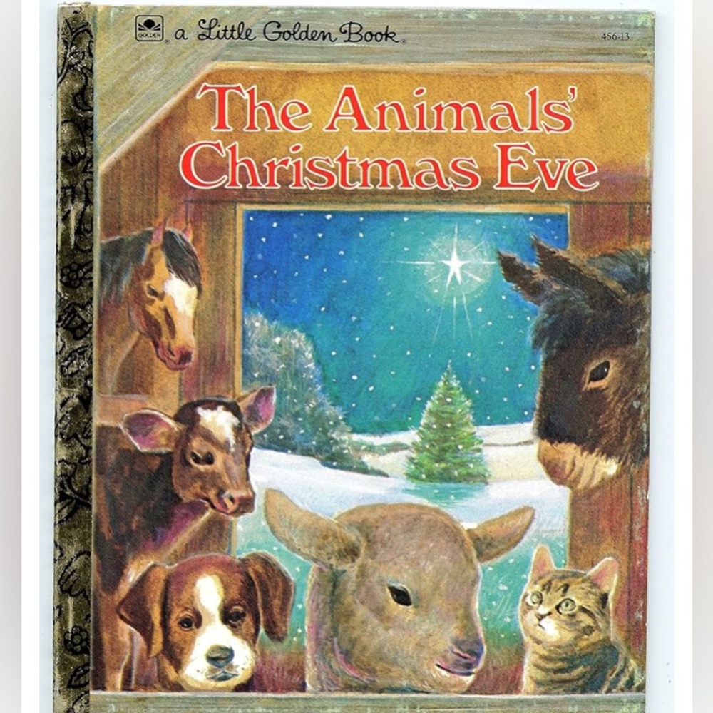 5for$20📗The Little Golden Book 1977 - The Animals' Christmas Eve Book